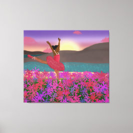 Tanzen auf der Wiese | Tanz | Afrikanisch Leinwanddruck