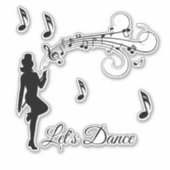 Tanzen auf Hochtouren Aufkleber (Vorderseite)