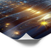 Tanzen auf reinem Wasser in einem blauen See Poster (Ecke)