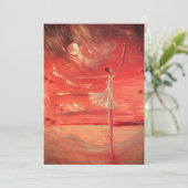 Tanzen auf Silberwolken Dankeskarte (Stehend Vorderseite)