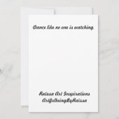 Tanzen auf Silberwolken Dankeskarte (Rückseite)