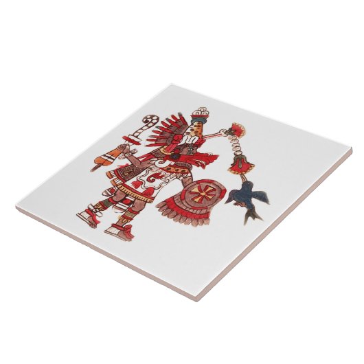Tanzen aztekischer Shaman-Krieger Fliese (Seite)