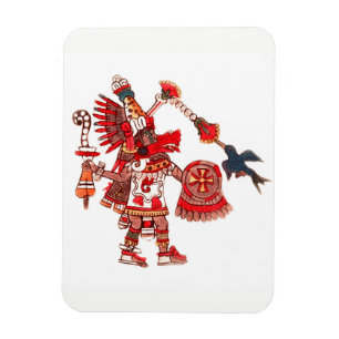 Tanzen aztekischer Shaman-Krieger Magnet