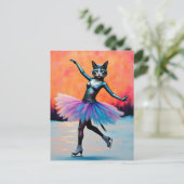 Tanzen Balerina Kitty on Ice Postkarte (Stehend Vorderseite)