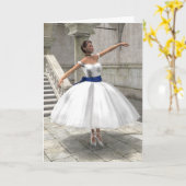 Tanzen Ballerina Geburtstagskarte Karte (Gelbe Blume)