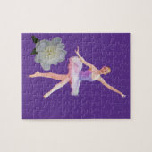 Tanzen-Ballerina in lila und weißem Puzzle (Horizontal)