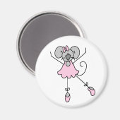 Tanzen Ballerina Mouse Magnet (Vorderseite/Rückseite)
