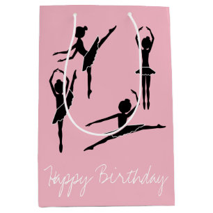 Tanzen-Ballerina-Silhouette-Ballett-Klasse Mittlere Geschenktüte