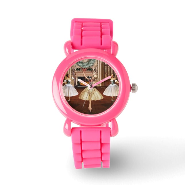 Tanzen Ballerina und Nutcracker Watch Armbanduhr (Vorderseite)