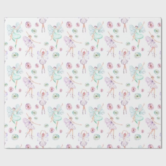 Tanzen Ballerina Wrapping Paper Geschenkpapier (Flach)