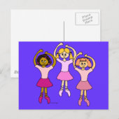 Tanzen Ballerinas Geschenke Postkarte (Vorne/Hinten)