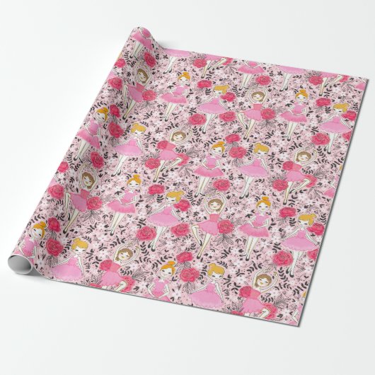 Tanzen Ballerinas Wrapping Paper Geschenkpapier (Ungerollt)