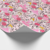 Tanzen Ballerinas Wrapping Paper Geschenkpapier (Ecke)