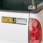 Tanzen bananayellow Weiß Autoaufkleber (Auf Lkw)