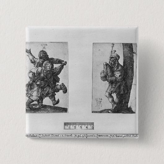 Tanzen-Bauern und ein Dudelsack-Spieler, 1514 Button (Vorderseite)