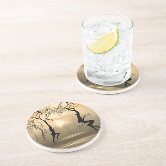 Tanzen-Bäume Getränkeuntersetzer (Seite)