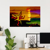 Tanzen bei Sonnenuntergang (36 x 24 Zoll) Poster (Heimbüro)