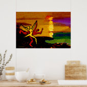 Tanzen bei Sonnenuntergang (36 x 24 Zoll) Poster (Küche)