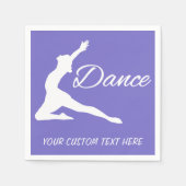 TANZEN, benutzerdefinierter Text- und Farbpapierse Serviette (Vorderseite)