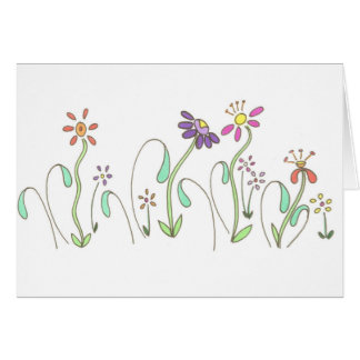 Tanzen-Blumen-Karte