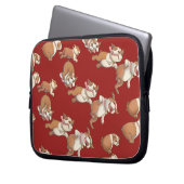 Tanzen-Bulldogge Laptopschutzhülle (Vorderseite Links)