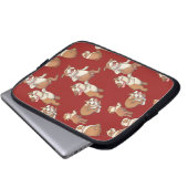 Tanzen-Bulldogge Laptopschutzhülle (Vorne Knopf)
