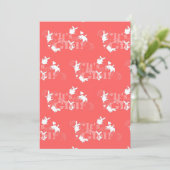 Tanzen Bunnies Es ist ein Mädchen! Babyparty Einladung (Stehend Vorderseite)