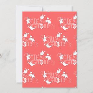Tanzen Bunnies Es ist ein Mädchen! Babyparty Einladung