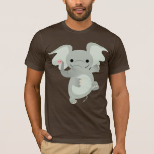 Tanzen-Cartoon-Elefant-T - Shirt