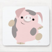 Tanzen-Cartoon-Schwein mousepad (Vorne)