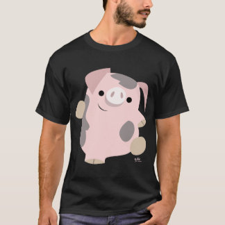 Tanzen-Cartoon-Schwein T-Shirt