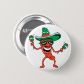 Tanzen-Chili-Pfeffer Button (Vorne & Hinten)