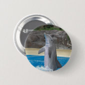 Tanzen-Delphin-Knopf Button (Vorne & Hinten)