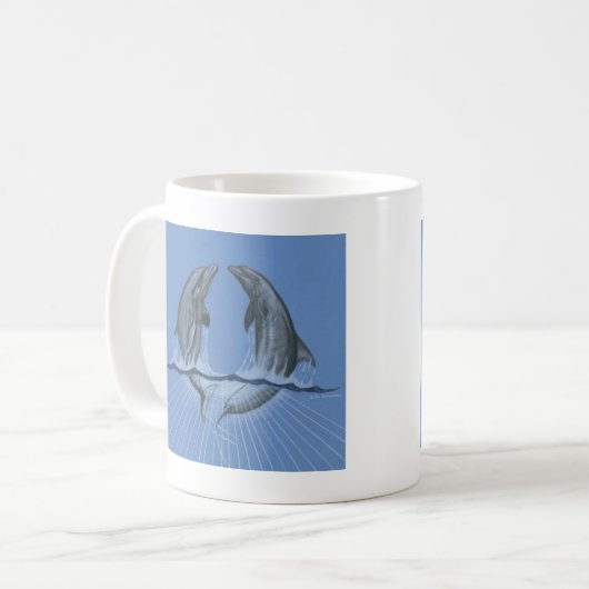 Tanzen-Delphine Kaffeetasse (Vorderseite Links)