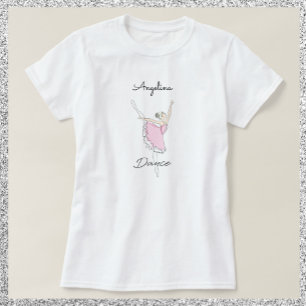 Tanzen der Ballerina in Rosa T-Shirt