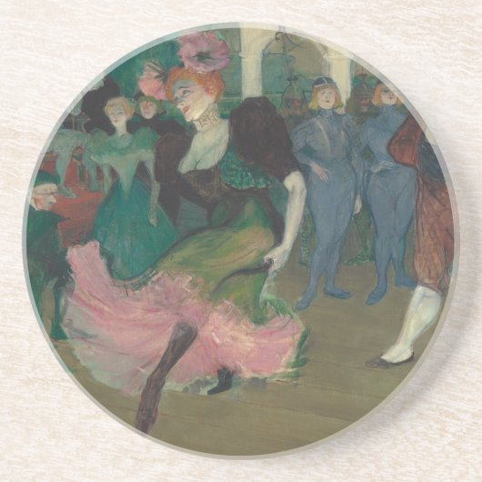 Tanzen des Bolero - Malerei Toulouse-Lautrec Getränkeuntersetzer (Vorne)