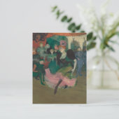 Tanzen des Bolero - Malerei Toulouse-Lautrec Postkarte (Stehend Vorderseite)