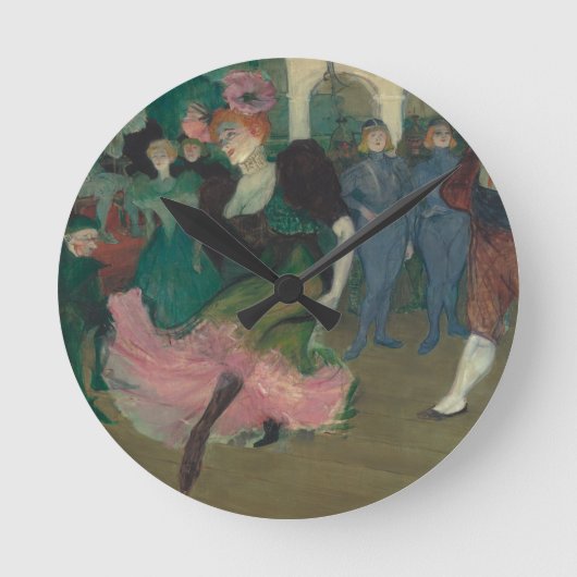 Tanzen des Bolero - Malerei Toulouse-Lautrec Runde Wanduhr (Vorderseite)