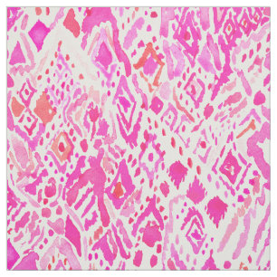 TANZEN-DIAMANTEN rosa Aquarell-Frauen Stammes- Stoff