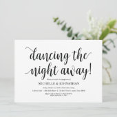 Tanzen die ganze Nacht über, Engagement Party lädt Einladung (Stehend Vorderseite)