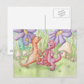 Tanzen-Drachen Postkarte (Vorne/Hinten)