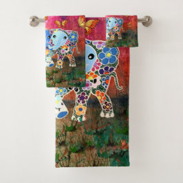 Tanzen-Elefanten Badhandtuch Set