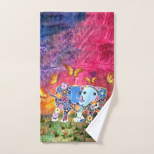 Tanzen-Elefanten Badhandtuch Set (Handtuch)
