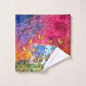 Tanzen-Elefanten Badhandtuch Set (Waschlappen)