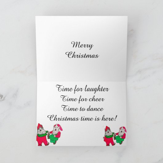 TANZEN-ELF-Weihnachtskarte Feiertagskarte (Innenseite)