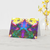 Tanzen färbt Gruß-Karte Karte (Gelbe Blume)