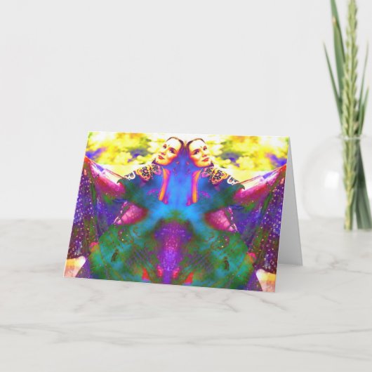 Tanzen färbt Gruß-Karte Karte (Vorderseite)