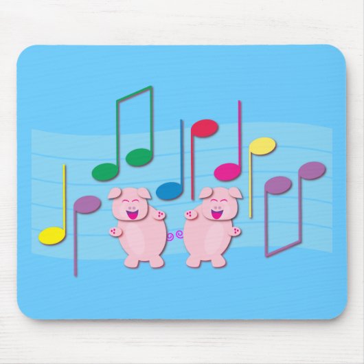 Tanzen-Ferkel:  Wir Liebemusik Mousepad (Vorne)