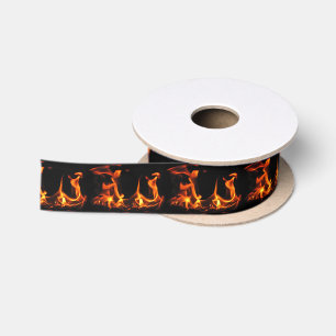 Tanzen-Feuer-Satin-Band Satinband