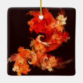 Tanzen Firebird Abstrakt Art Square Keramikornament (Rückseite)